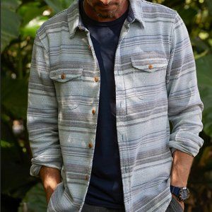 OUTERKNOWN - Blanket Shirt "Sky Blue Mojave Stripe "Sky Blue Mojave Stripe"